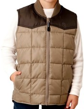 Roper Western Vest Boys Price Point Zip Khaki 03-397-0763-0535 BR