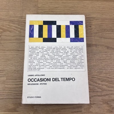 Umbro Apollonius: Gelegenheiten der Zeit (Studio Forma, 1979)