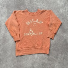 Vintage 60s Milam Mustangs Sweatshirt Kids 5-6 El Paso Texas