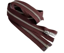 9 Inch YKK #5 Medium Weight Aluminum Metal Jacket Zipper Separating Made in USA