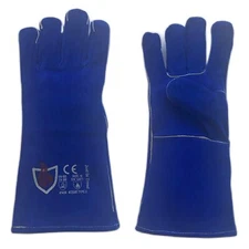 Flame/Heat Resistant Welding Gloves - Royal Blue - Pack of 10