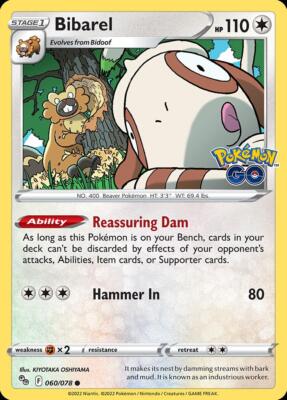 Pokemon Bibarel (60/88) Pok�mon GO NM