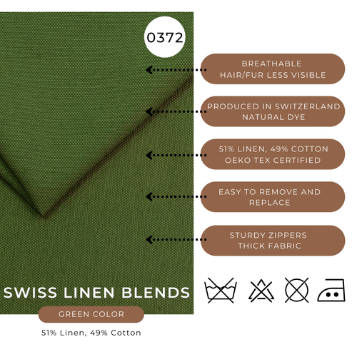 KRAMFORS 3 Seat IKEA Sofa Cover - Swiss Linen Blends / Green - Picture 3 of 3