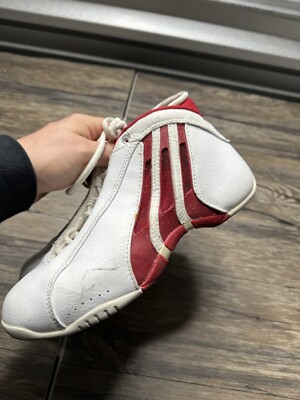2004 Adidas adiPrene ClimaCool Men  Size 5.5Leather Basketball Shoes White & Red