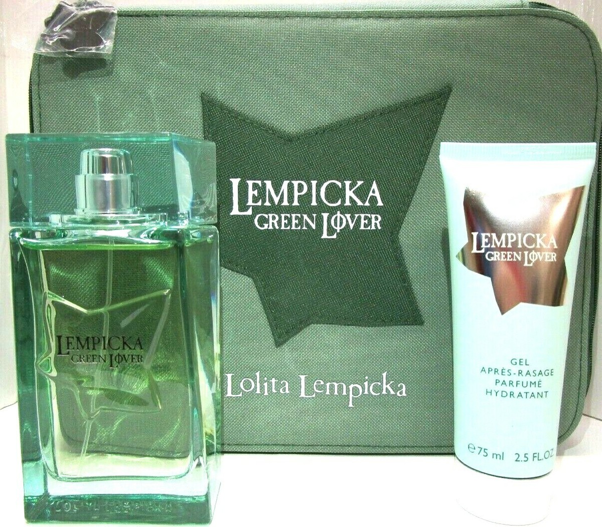 LOLITA LEMPICKA GREEN LOVER 3 PCS GIFT SET EDT 3.4 Oz, AFTER SHAVE