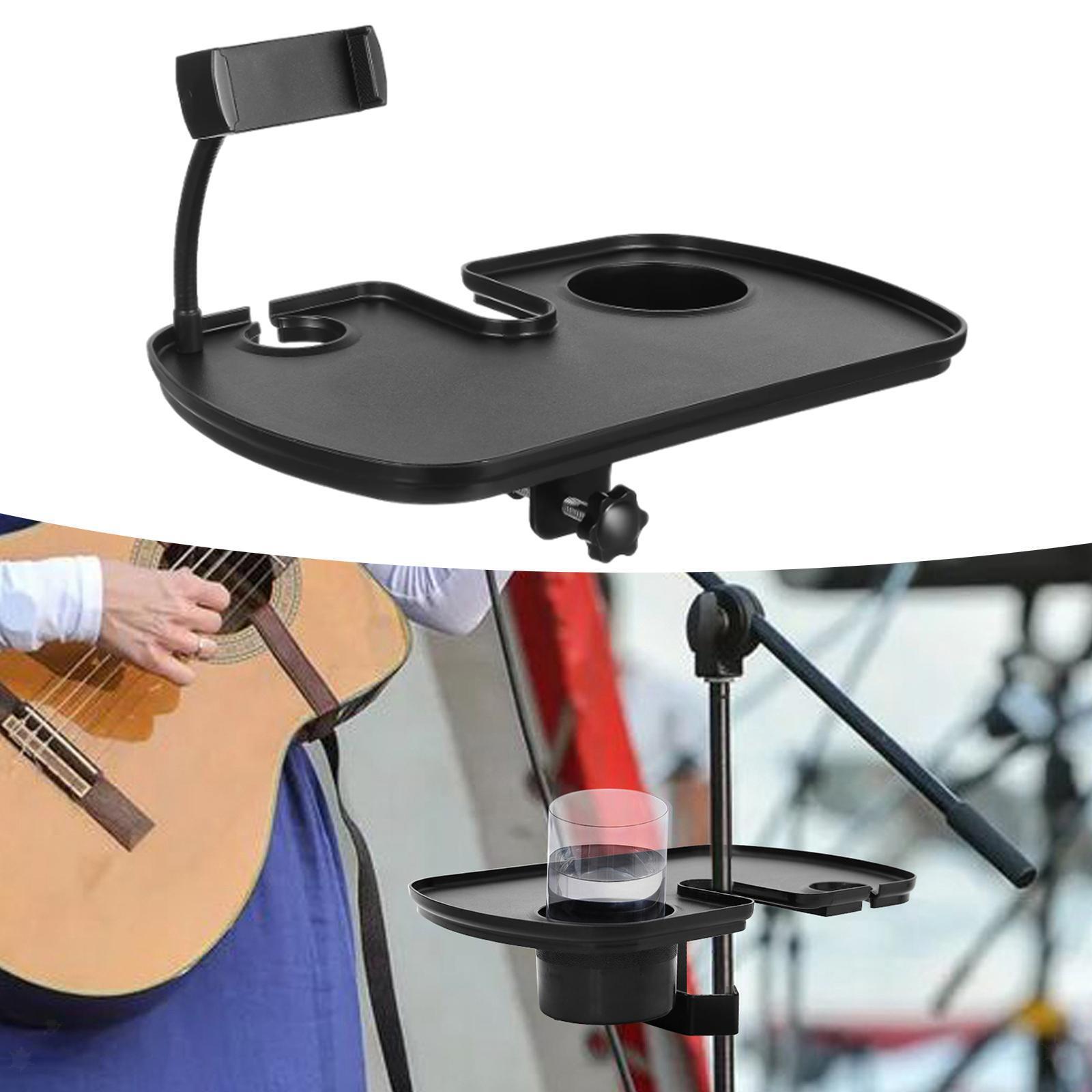 Mic Stand Drink Holder Clamp Tray for Easy Access-image
