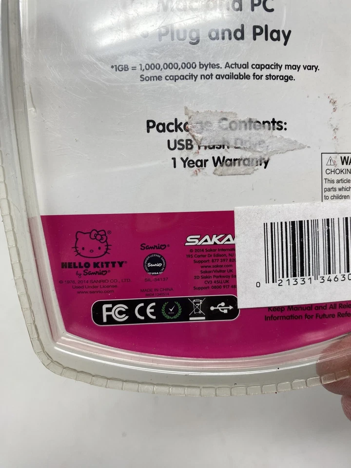 Hello Kitty Sakar 8GB USB Flash Drive Keychain Sanrio 2012 Brand New Mac PC - Image 3 of 4