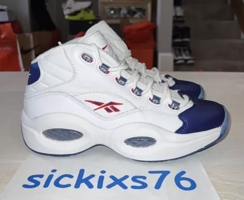 DS Men's Reebok Question Mid 'Blue Toe' Size 8-8.5/EUR 40.5-41 [GX0227]