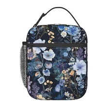 Cute Lunch Box for Adults Women Girls Boys Kids Floral Lunch Box Insulated Co...