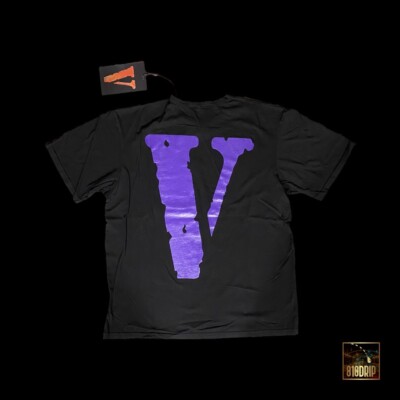 VLONE Purple Staple Tee Black Size XL Authentic With Certilogo Tag
