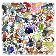 50 Pack of Insect Stickers for Laptop/Water Bottle/Phone Case/iPad/Kindle