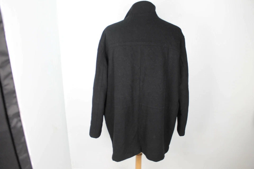 J. Ferrar Men’s Black Modern Fit Wool Blend Zipper / Buttons Jacket Size XXL - Image 4 of 4