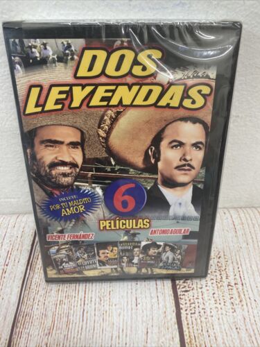 "DOS LEYENDAS: 6 peliculas" DVD ZAPIECZĘTOWANE! VICENTE FERNANDEZ & ANTONIO AGUILAR - Zdjęcie 1 z 4
