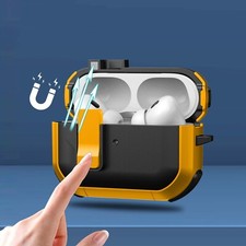 For Airpods 4/3/2th Gen Pro 2/1 Full Protective Case with Secure Lock Keychain