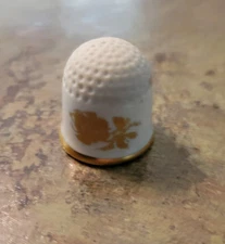 Vtg 1986 Porcelain White & Gold Floral Limited Edition 459/1000 MEISSEN Thimble