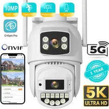 Home 5K Wifi Camera PTZ Dual Lens Dual Screen Email Alert 4K Security Protection