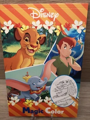 Walt Disney - Zaubermalbuch Magic Color mit 24 Bildern (Peter Pan, Dumbo, uvm..)
