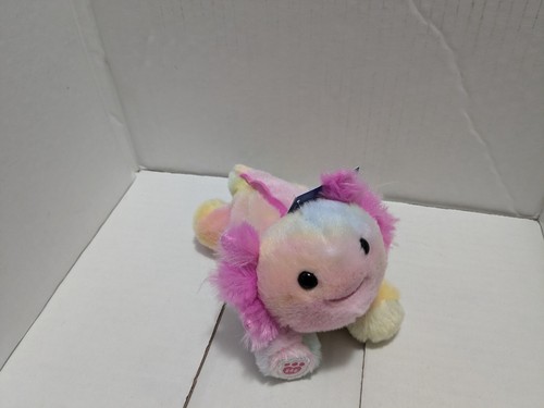 Build-A-Bear Workshop Mini Beans Rainbow Tie-Dye Axolotl Stuffed Animal NWT BAB