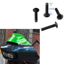 1.0" Black M5 Road Glide Windshield Hardware Bolts Screws for Harley 15-23 FLTRX