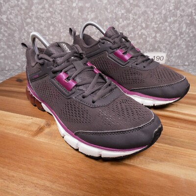 Reebok Jet Dashride Shoes Women Gray Purple Athletic Low