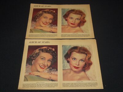 1954 SEPT 19 ALBUM OF STARS SECTION LOT OF 2 - DAHL - WEBB - FROMAN - NP 8987