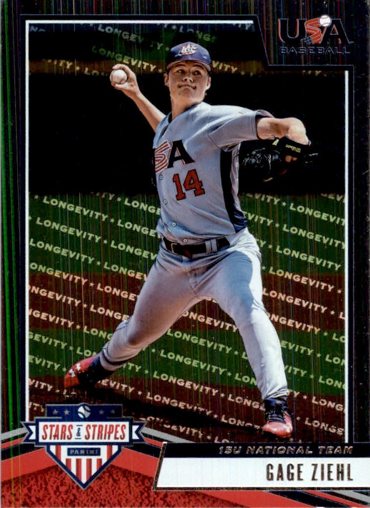 2019 USA Baseball Stars and Stripes Longevity 57 Gage Ziehl eBay