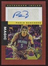 2022 Panini Flux Paolo Banchero Auto Rookie #49/49 Red Prizm Bookend Influx RC