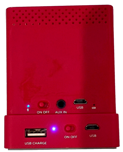BEM Wireless Bluetooth Mojo II Speaker True Stereo Sound Red HL2750 Works