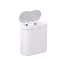 Elpheco White 2.5 Gallon Smart Sensor Waterproof Odor Blocking Trash Can