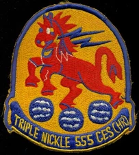 USAF 555th CES (HR) Triple Nickle Patch S-15A