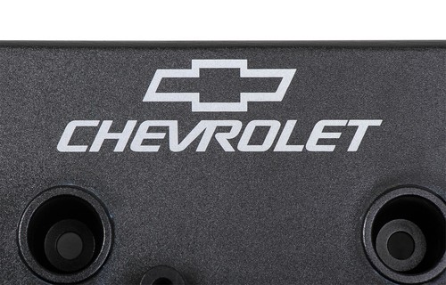 Holley Aluminum Track Valve Covers For GM LS w/Chevrolet Bowtie Logo - Pair - Picture 5 of 13