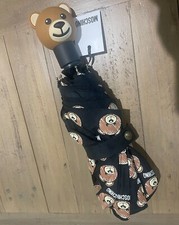 100% Moschino Bears Boutique Black Umbrella Used
