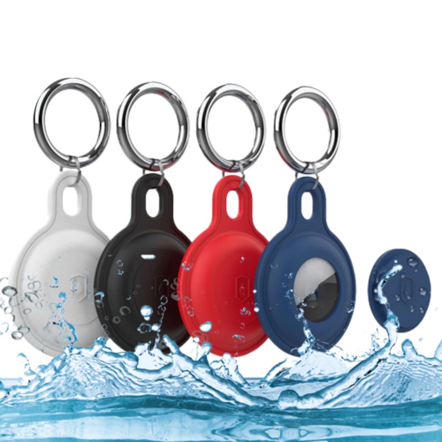 Silicone AirTag Case Holder with Keychain Compatible for AirTags Accessories