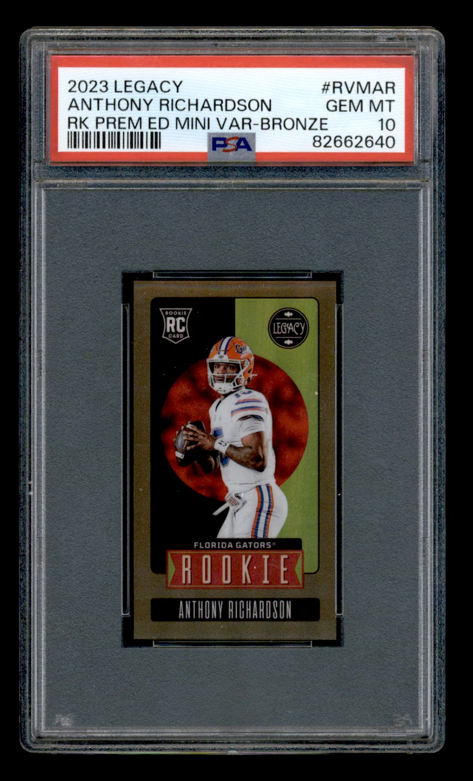 Anthony Richardson Panini Legacy Rookies Premium Edition Mini Variation #RVMAR Bronze