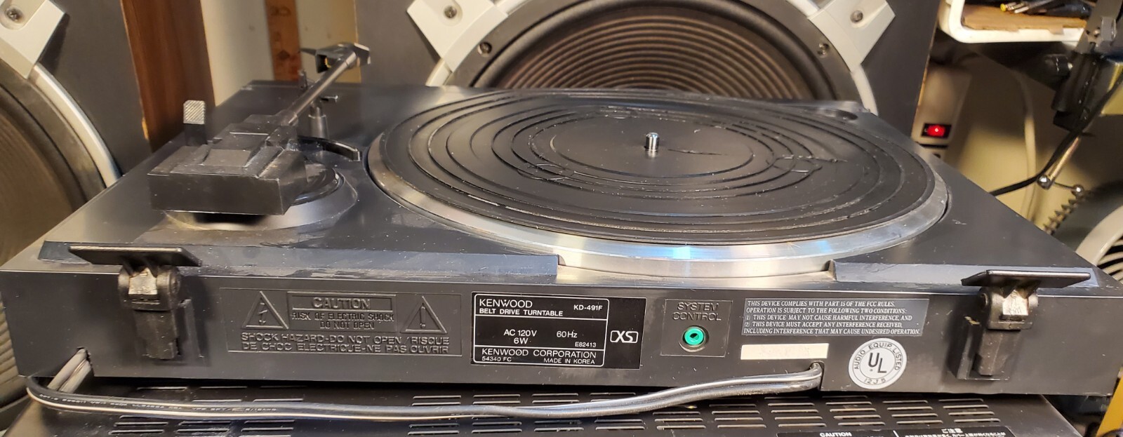 Vintage 1991 Kenwood KD491F Belt Drive Turntable Record Player