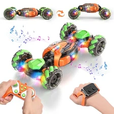 Stunt RC Car Off-Road Remote Control Toy with Gesture Control, LED Lights, Music