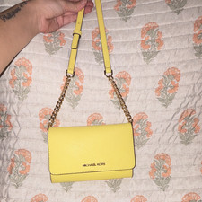 Michael Kors Yellow Logo Crossbody Bag Chain ...