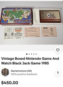 Vintage Nintendo Blackjack Handheld Video Game BJ60 Multi-Screen 1985 Black Jack