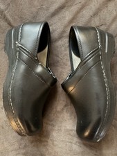 Dansko Women's Professional Black Leather Clogs Work Nursing Shoes Size 8.5 39