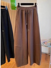 Korean Style Loose Winter Casual Women's Pants Office Lady High Waist Straight