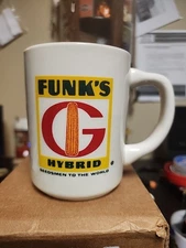 FUNK'S G Hybrid Seed Co. 8oz Coffee Mug Cup • Made in USA • Vintage Advertising