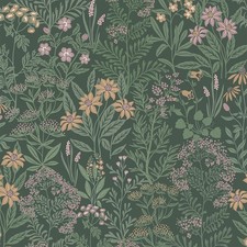 Green Floral Peel and Stick Wallpaper Boho Vintage Contact Paper Botanical