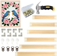 12Pcs Wooden Needlepoint Stretcher Bars for Embroidery Canvas Art Crafts