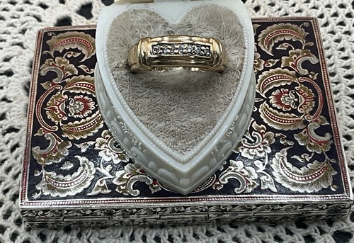 14K Genuine Diamond YG Wedding Band / Ring