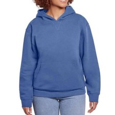 Women's Kirkland Signature Heavyweight Fleece Hoodie - Blue - Small - NWT