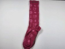 FIGS Compression Holiday Snowflake Nurse Medical Pink Socks Size S