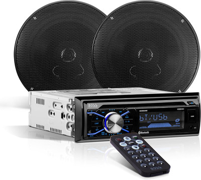 Bluetooth Car Stereo Package with 6.5'' Speakers - Single Din, USB, AM/FM Radio