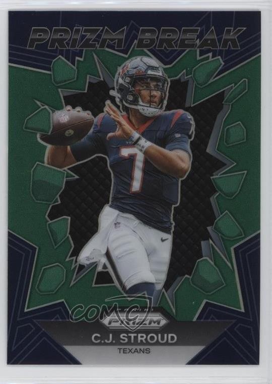 2023 Panini Prizm Prizm Break Green Prizm CJ Stroud #PB-6 Rookie RC