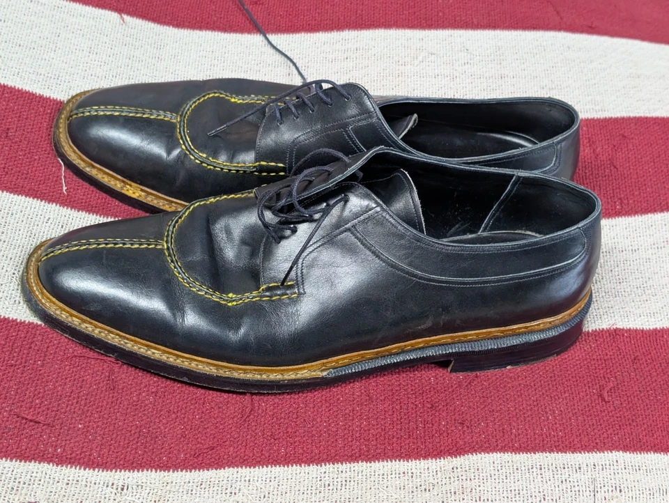 Zapatos Mocasines Derby SILVANO LATTANZI OSLO Azul Marino Punta Dividida Talla 15 Hechos a Mano  Foto 3 de 4