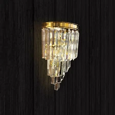 Cascading Crystal LED Wall Sconce